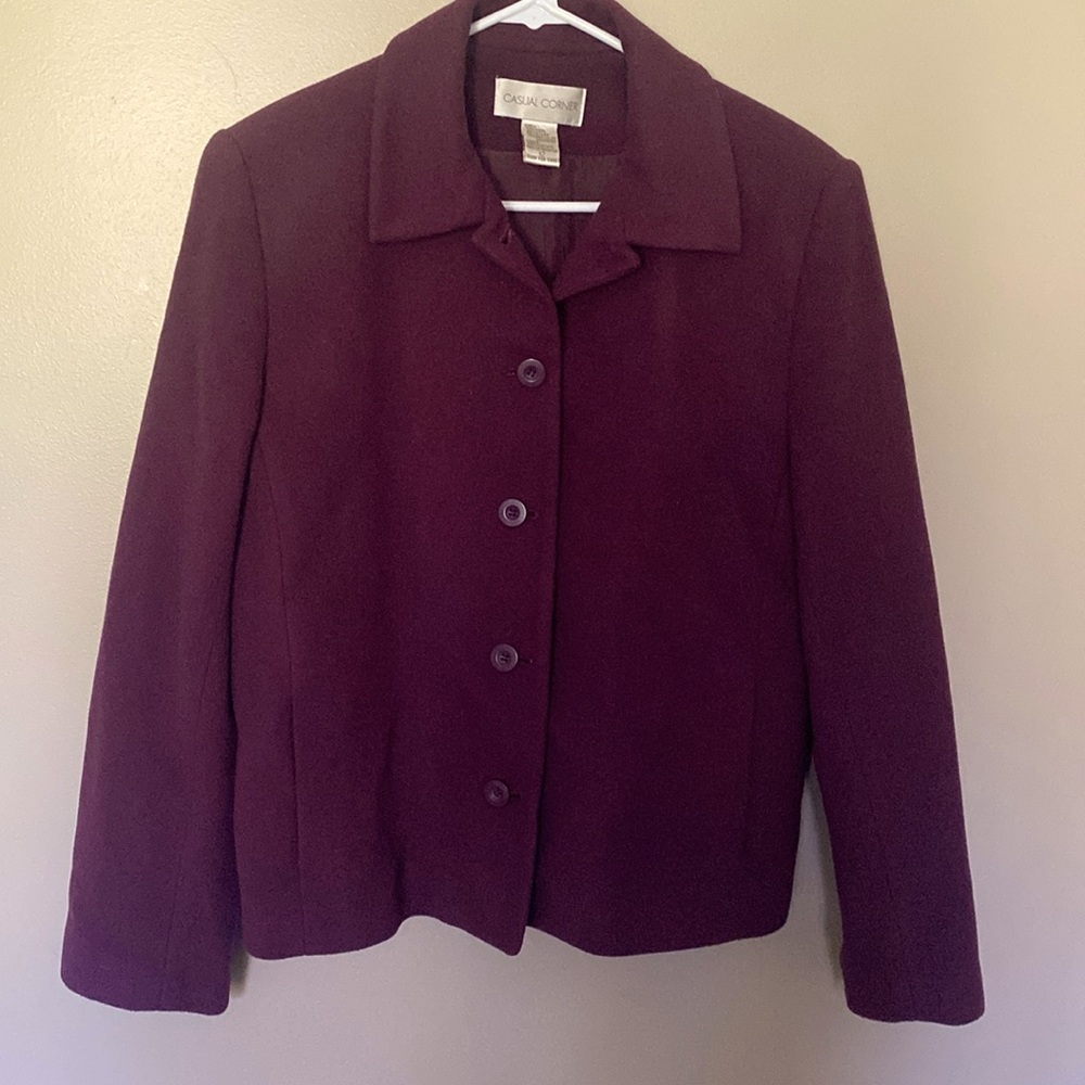 Casual Corner Soft Button-Up Blazer